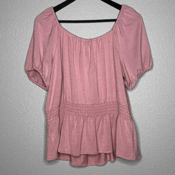 NWT LC Lauren‎ Conrad Pink Tunic Horizontal Sparkles Size XL - Picture 9 of 10